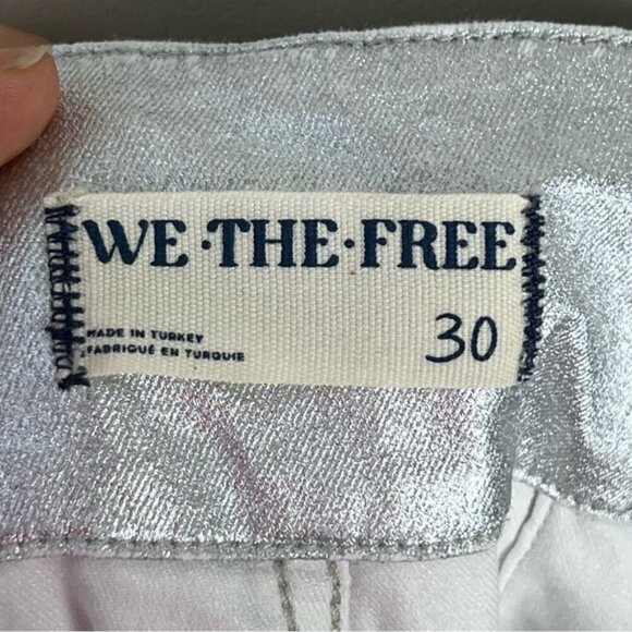 Free People We The Free Jayde Metallic Flare Jeans Size 30 NWT NEW High Rise - Picture 10 of 16